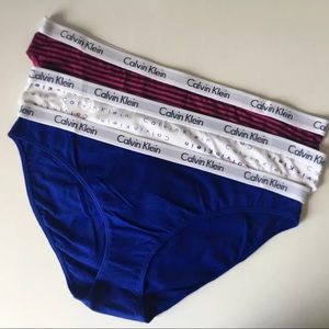 New Calvin Klein 3pc Bikini Panty Set